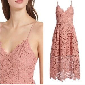 Astr The Label lace midi dress